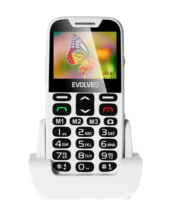 !BAZAR! EVOLVEO EasyPhone XD, mobilní telefon pro seniory s nabíjecím stojánkem (bílá barva)