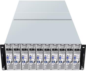 4U18N-AM5/2T 4U 18×(AM5 (65W), 2NVMe4, M.2, 2×10GbE-T, 4DDR5-5200, IPMI), rPS 2kW (2+2, 80+PLAT)