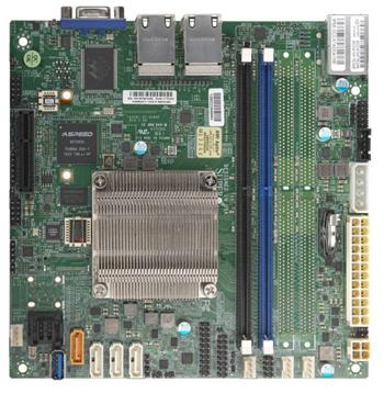 A2SDI mITX Atom C3338 (9W, 2c@1,5GHz, pas.), PCI-E4,4GbE,4DDR4-1866,8sATA, IPMI~