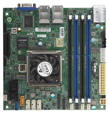 A2SDI mITX Atom C3758 (QAT, 25W, 8c@2,2GHz, akt.), PCI-E4,4GbE,4DDR4-2400,M.2,12sATA, IPMI~