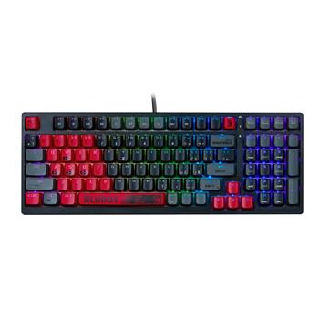 A4tech Bloody S98 Sports mechanická herní klávesnice 80%, Red Switch, USB, CZ, černá/červená