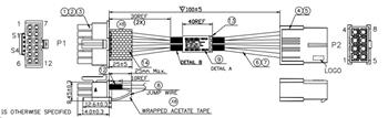 CBL-PWEX-1361-10 - 16pin Kabel pro GPU 12VHPWR 2x6+4S to 2X4M,ATXPH4.2,10cm,6.25A/p,16#,RoHS