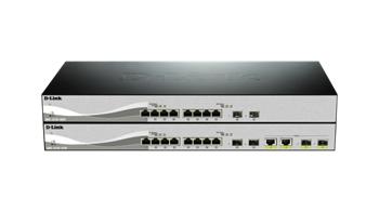 D-LINK DXS-1210-12TC Řízený (smart) switch 8×10GbE-T, 2×10GbE SFP+, 2×10GbE-T/ SFP+ (combo)