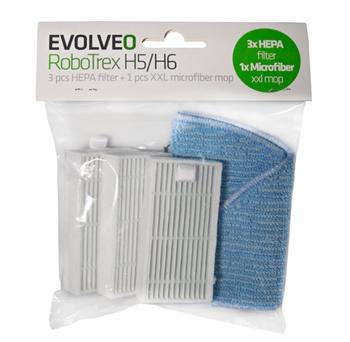 EVOLVEO 3 ks HEPA filtr + 1 ks XXL mop z mikrovlákna pro RoboTrex H5,H6