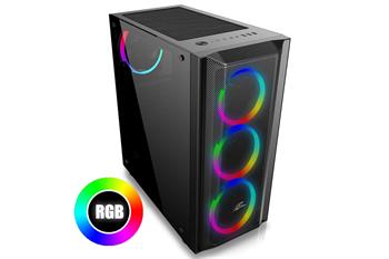 EVOLVEO Ptero Q1, počítačová skříň ATX, 4x RGB ventilátor