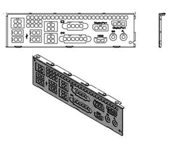 IO shield pro 1U SC504/SC505/SC510 s X13SAZ-F