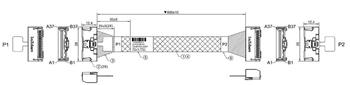 MCIO×8 rovný -> MCIO×8 rovný, 80cm, (NVMe5)