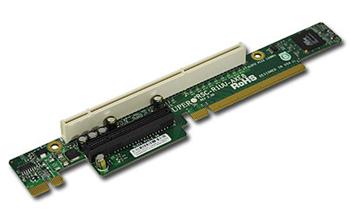 R1UU-AXE8 (1U UIO RC) - PCI-E8+PCI-X levý (H8SMU/X7DCU/DWU/DBU/H8DMU)