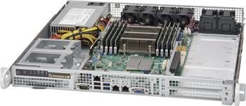 SC515-350 mini1U ATX/WIO,HDD/4SFF, 350W (80+PLAT), front IO