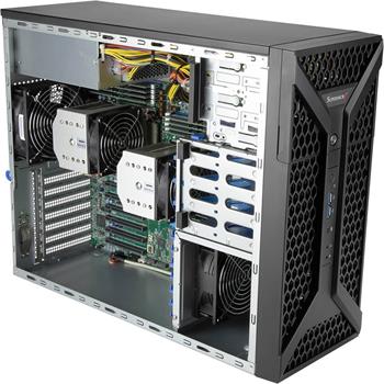 SC735D4-1K26B miditower eATX,4×3,5",2×5,25",2×USB3,2×USB2,audio, 1K2W (80+PLAT.), černé