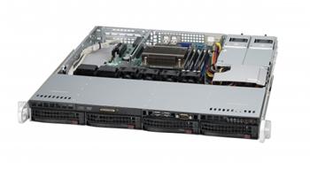 SC813MFTQC-R407C 1U ATX (140W), 4sATA/SAS3,slimCD,FD, rPS 400W (80+PLAT), 4×22k fan, černé