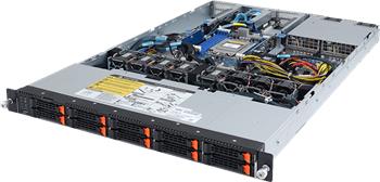 Server R162-ZA2 1U S-SP3(240W), 2GbE, 12NVMe4, M.2, IPMI, 16DDR4-3200, 2PCI-E16(g4), OCP3, IPMI, RoT, rPS (80+ PLAT.)