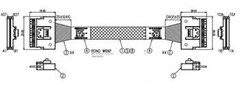 SFF-8654-8i (SlimSAS ×8) rovný -> SFF-8654-8i (SlimSAS ×8) rovný, 30cm, 85ohm kabel (NVMe4)