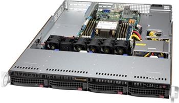 SuperServer 510P-WT 1U S-P+(270W) 2×10GbE-T, 4LFF, 8DDR4, 2PCI-E16g4, E16g4LP, M.2, IPMI, (80+PLAT)