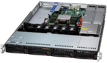 SuperServer 512B-WR 1U S-E2(300W) 2GbE, 4sATA/NVMe5, 8DDR5, 2PCI-E16+1E8g5, 2M.2, IPMI, rPS (80+TIT)