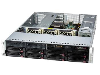 SuperServer 521E-WR 2U S-E(350W) 2GbE, 4sATA&4sATA/NVMe5, 8DDR5, AIOM, 4PCI-E8/16g5, M.2, IPMI, rPS (80+TIT.)