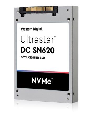 WDC Ultrastar SN620 1,6TB NVMe U.2 (2,5"/15mm), PCI-E4, 250/83kIOPS, 1,7DWPD