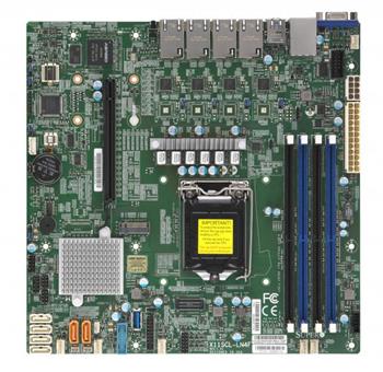 X11SCL-LN4F iC242,LGA1151-2, PCI-E16, 4GbE,4DDR4, M.2, 6sATA,IPMI, mATX~