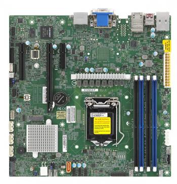 X12SCZ-F W480,LGA1200, PCI-E16g3,E4v8,E4, 2GbE,4DDR4-2933, 4sATA3, M.2, 2DP,1DVI, audio, IPMI, mATX~, bulk