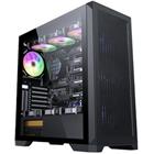EVOLVEO Ptero Q2, počítačová skříň ATX,  2x čelní panel - sklo /mřížka, sklo, černá